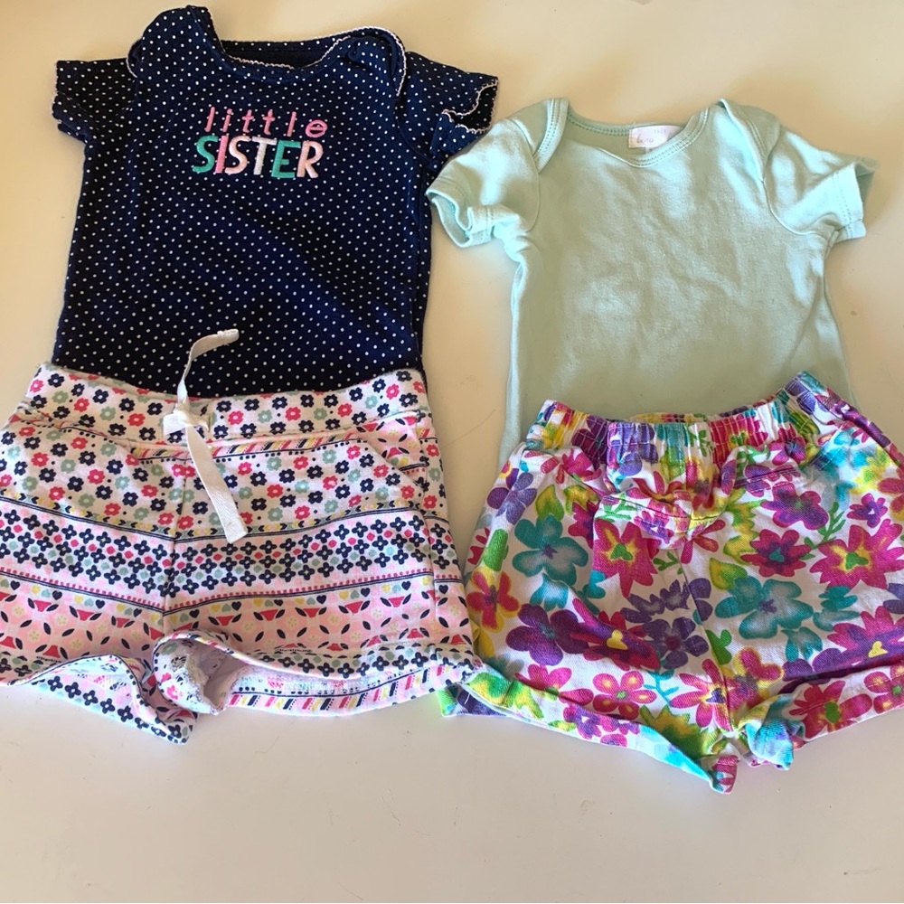Carter’s bundle of 4 infant girl clothing